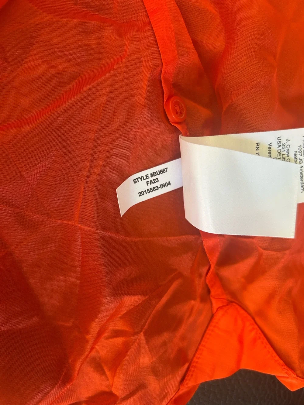 J. Crew orange Button-Down Casual Shirt